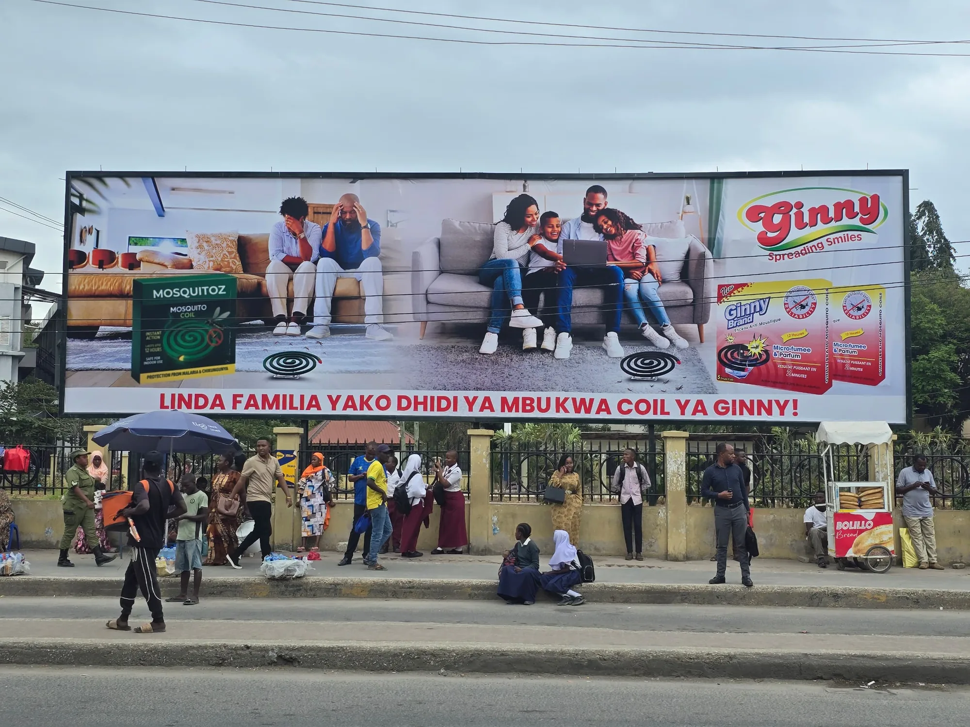 Large roadside billboard campaign by M-Media in Dar es Salaam